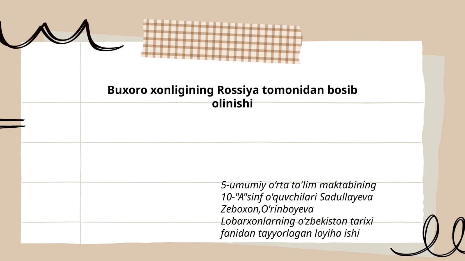 Buxoro xonligining Rossiya tomonidan bosib olinishi