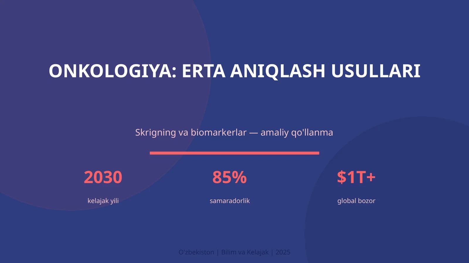 Skrigning va biomarkerlar — amaliy qo'llanma