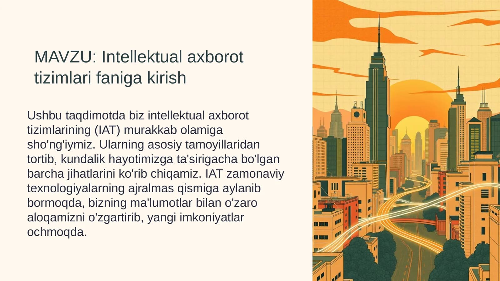 Intellektual axborot tizimlari faniga kirish