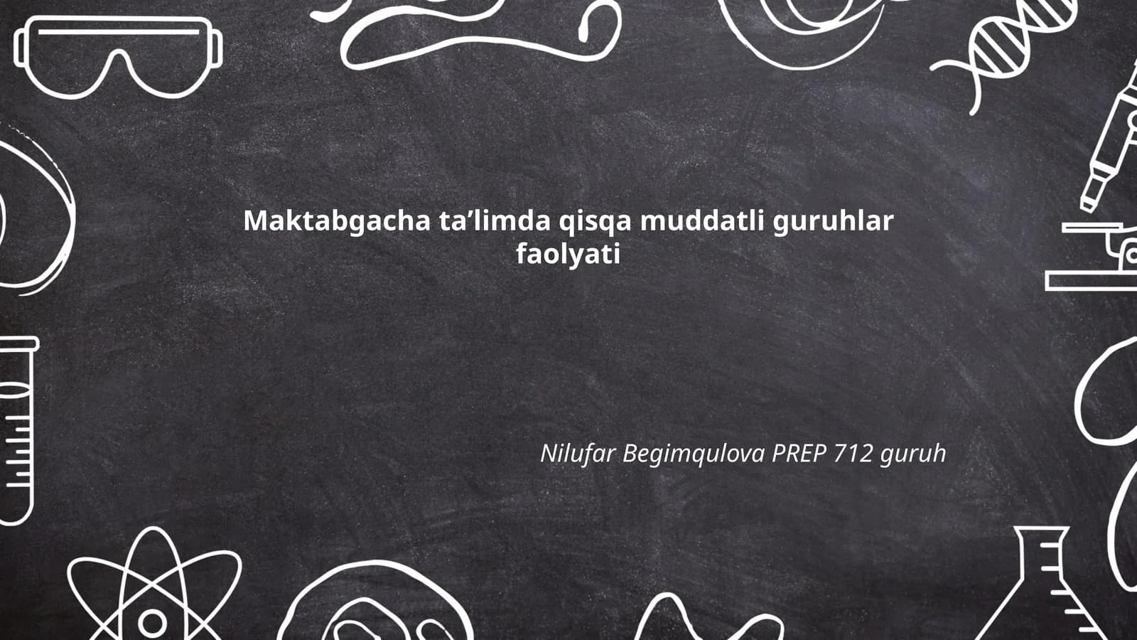 Maktabgacha ta'limda qisqa muddatli guruhlar faolyati