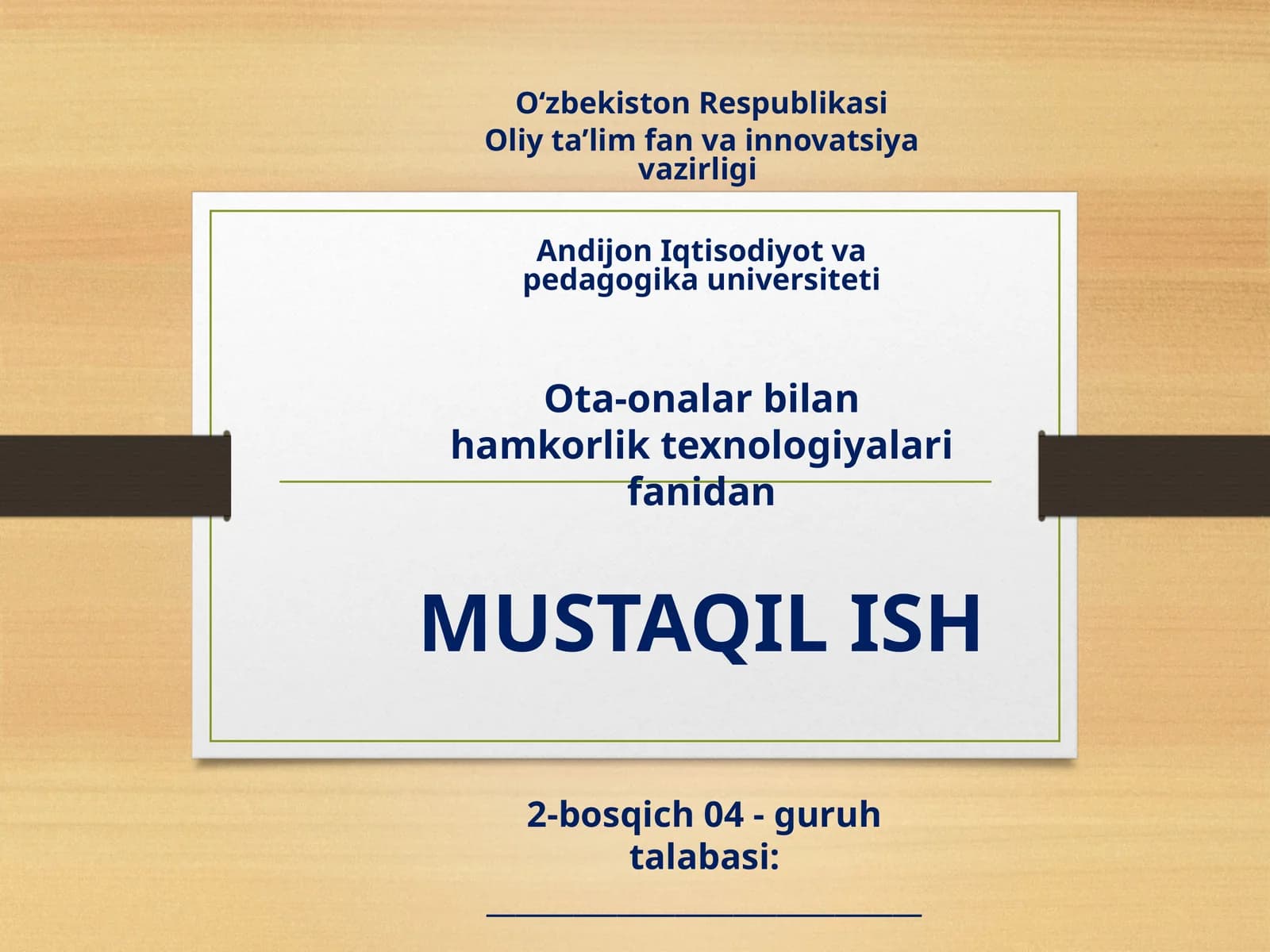 Oila davlat va jamiyat ardog’ida