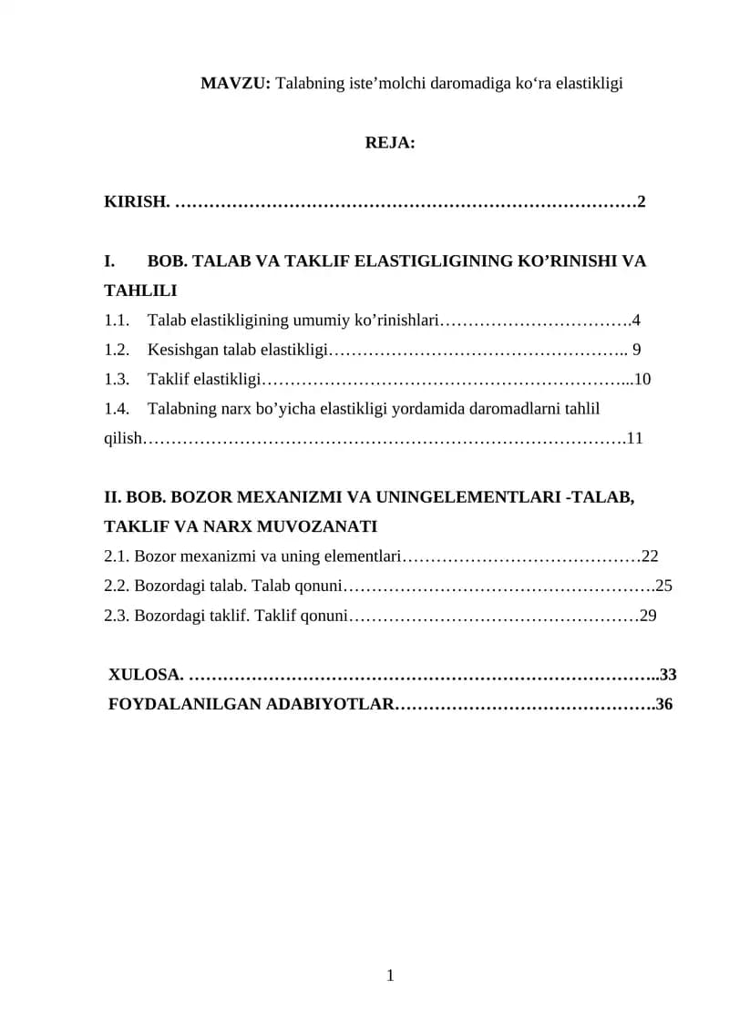 Bozor Iqtisodiyoti