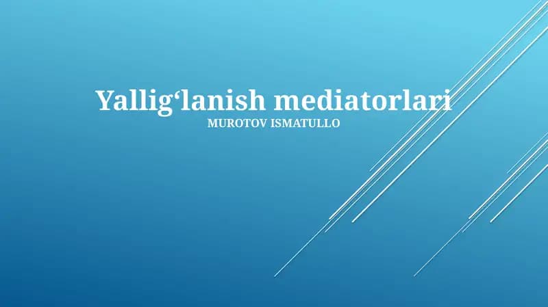 Yalligʻlanish mediatorlari