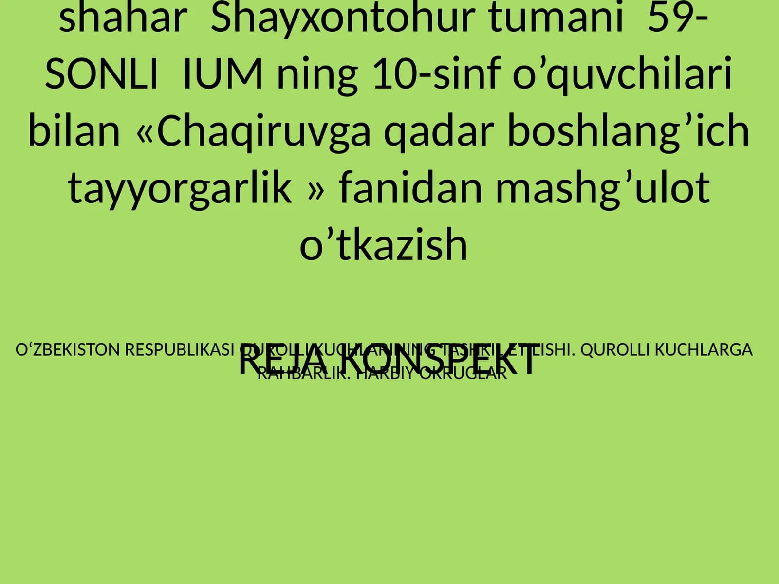 Harbiy doktrina