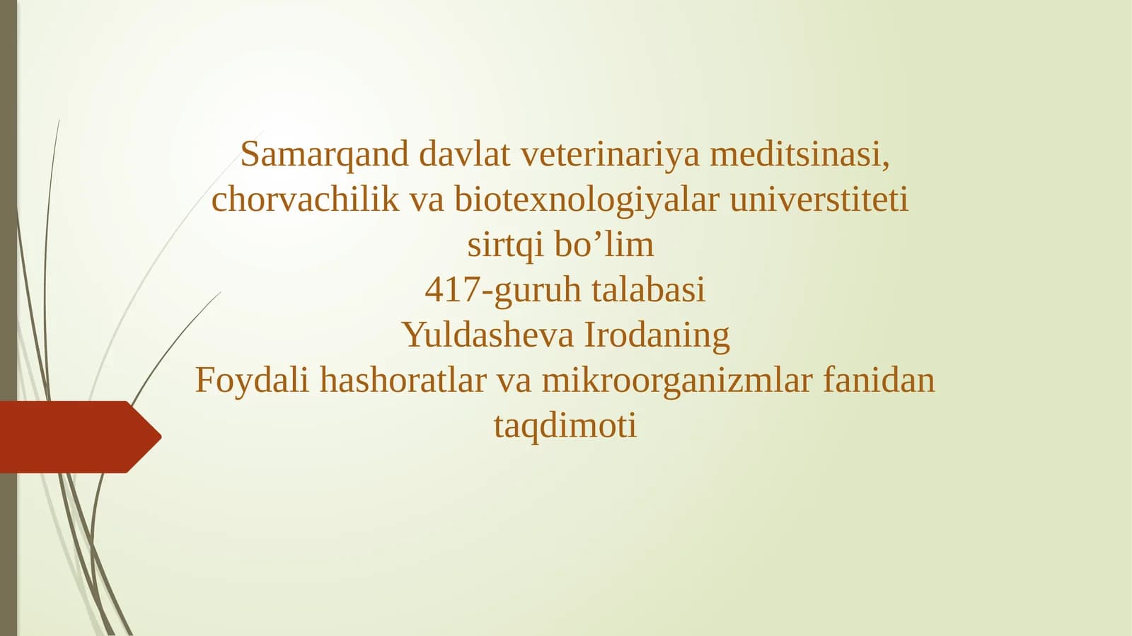 Samarqand Davlat Veterinariya Meditsinasi