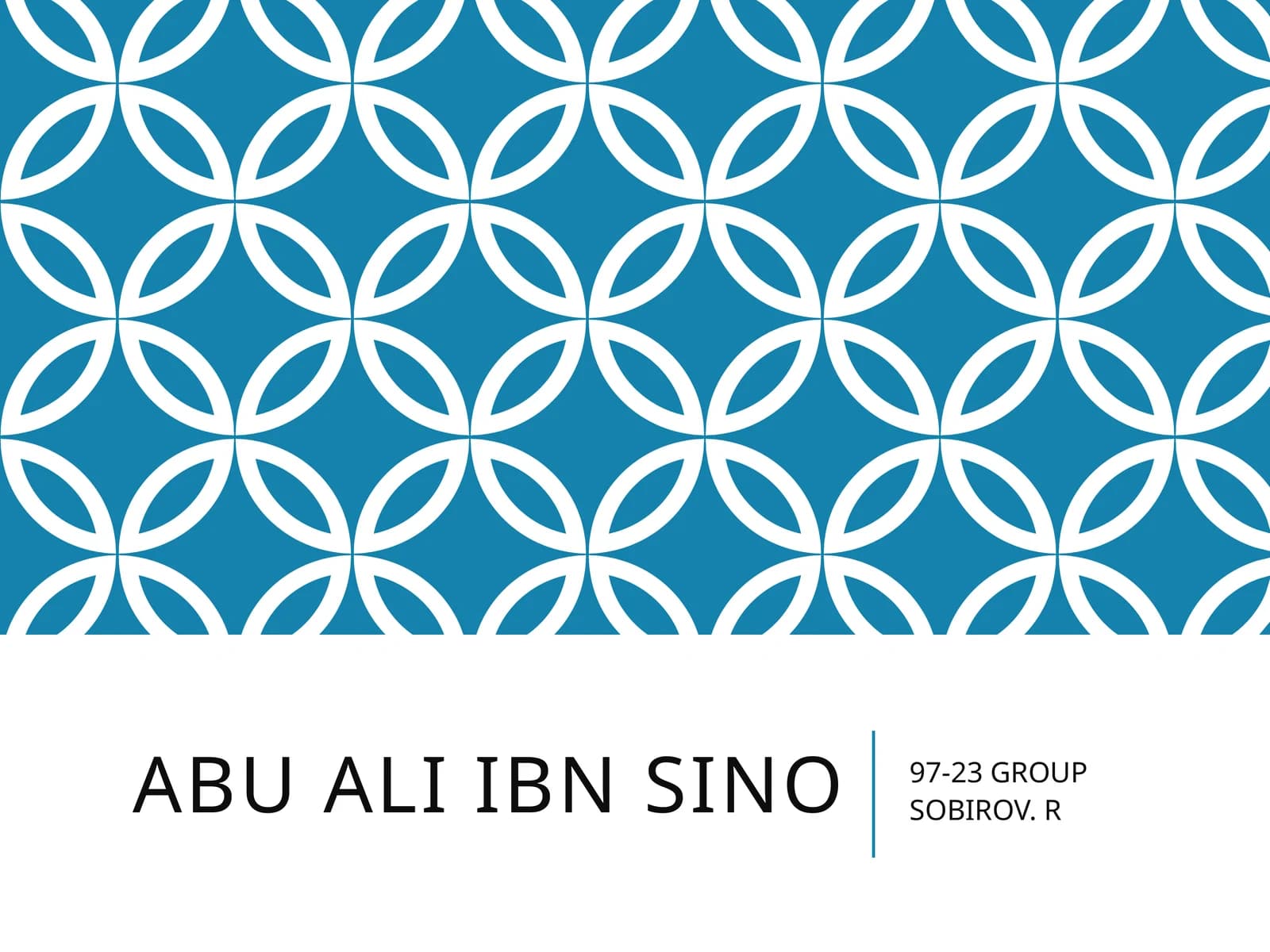 ABU ALI IBN SINO
