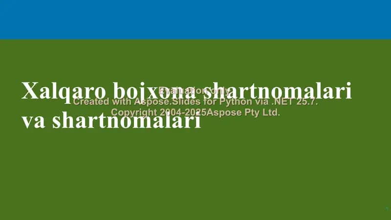 Xalqaro bojxona shartnomalari