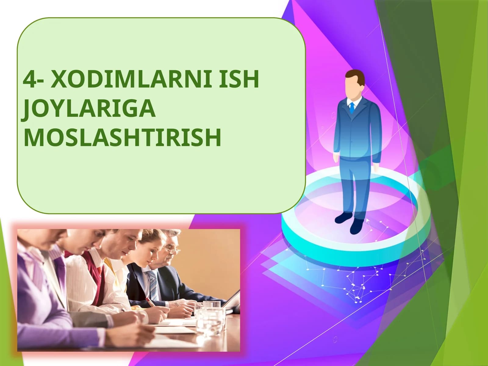 XODIMLARNI ISH JOYLARIGA MOSLASHTIRISH ADABIYOTLAR