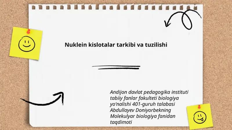Nuklein kislotalar tarkibi va tuzilishi