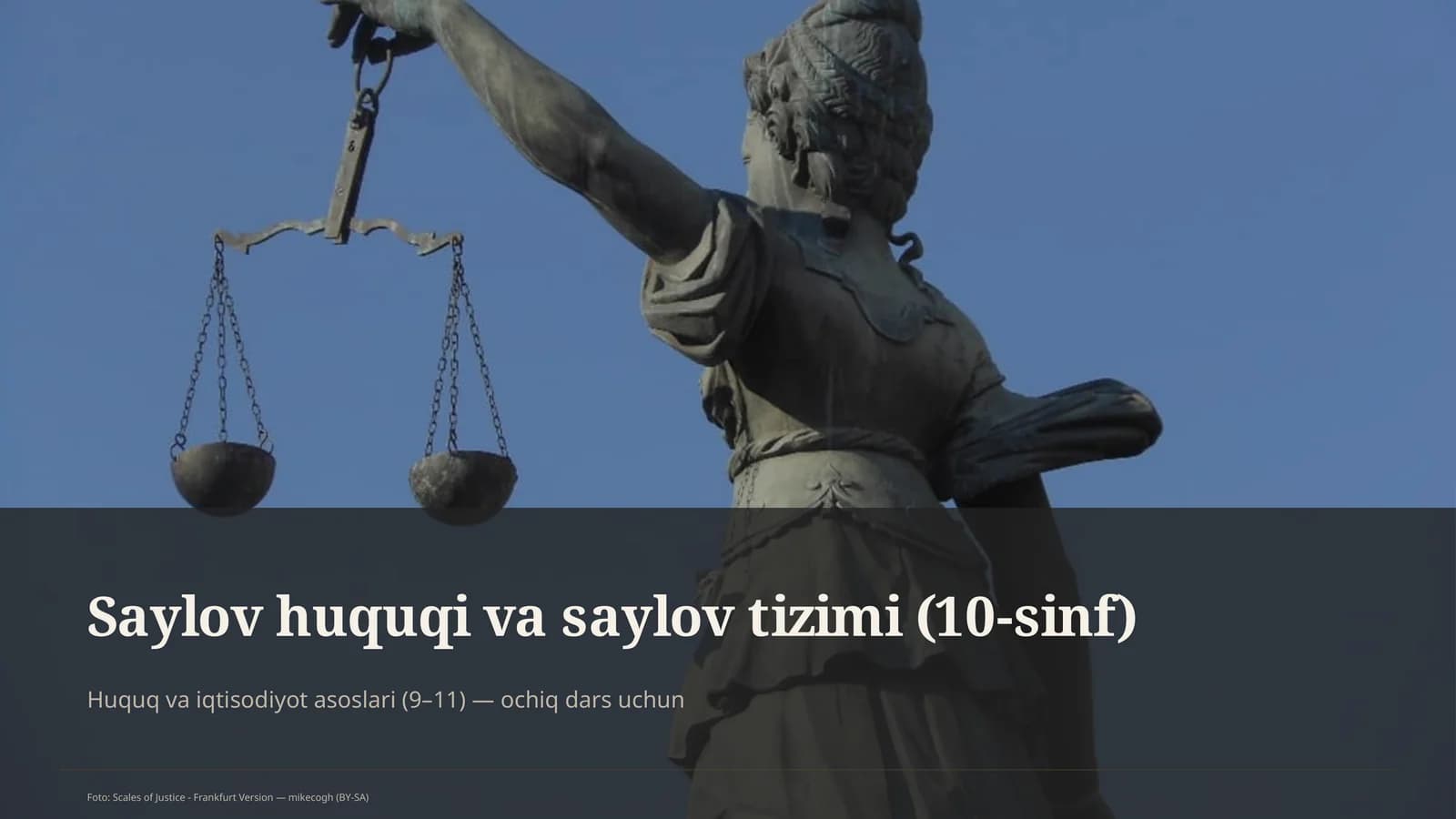 Saylov huquqi va saylov tizimi (10-sinf)