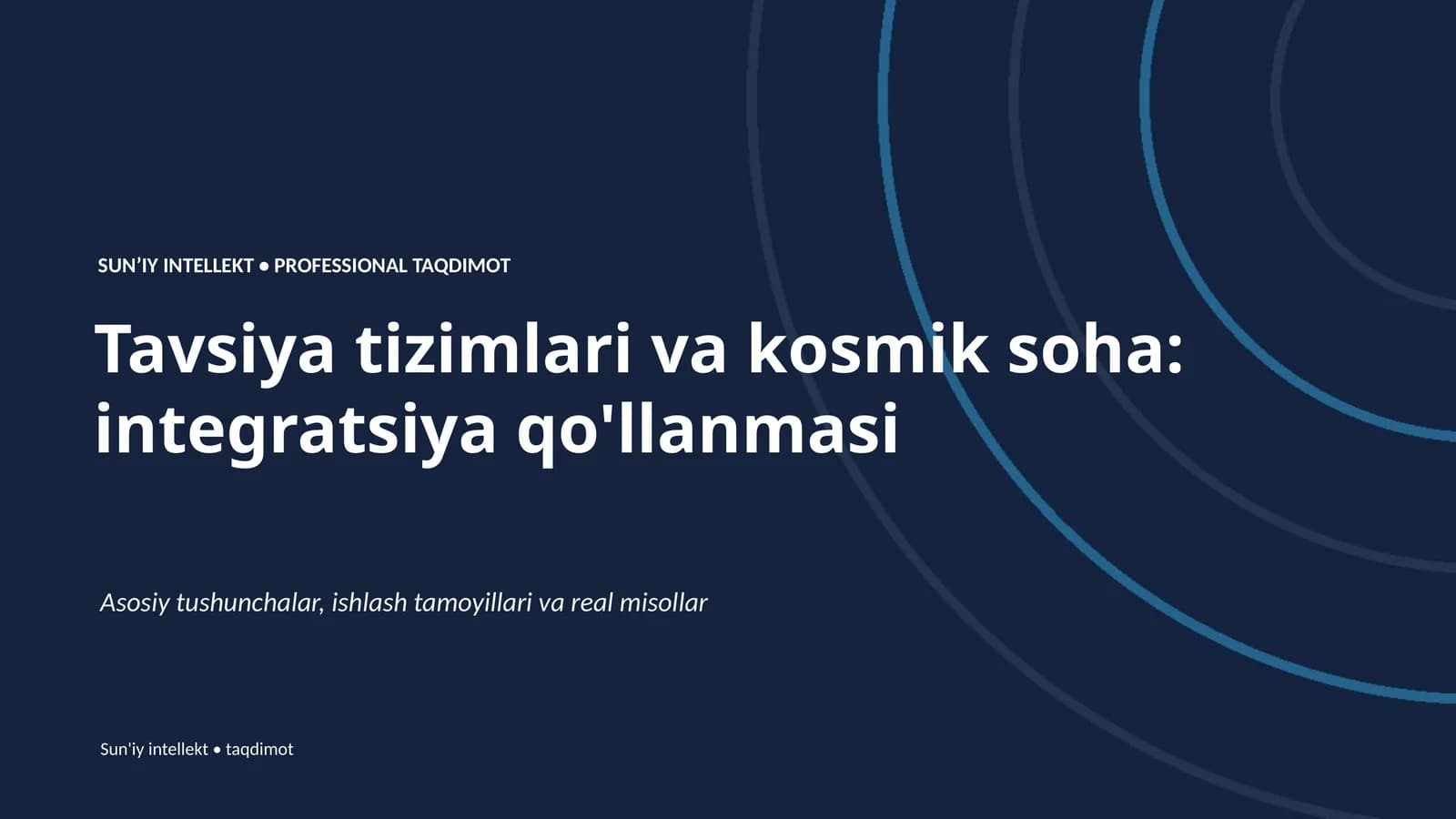 SUNʼIY INTELLEKT • PROFESSIONAL TAQDIMOT