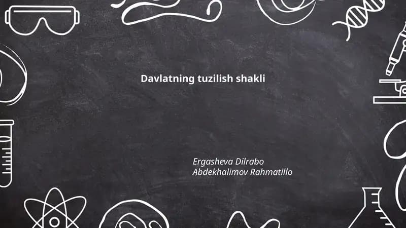 Davlatning tuzilish shakli