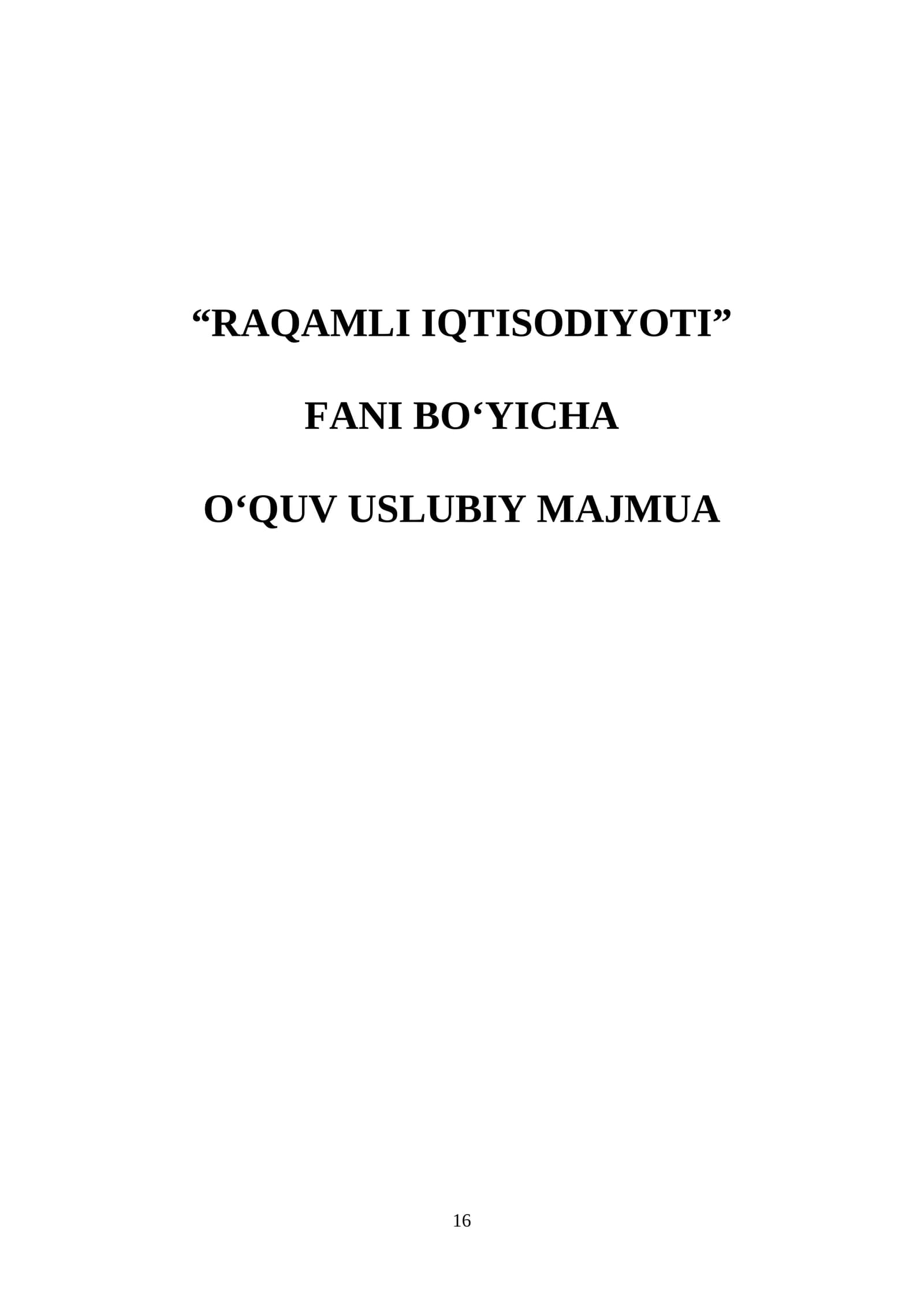 RAQAMLI IQTISODIYOTI