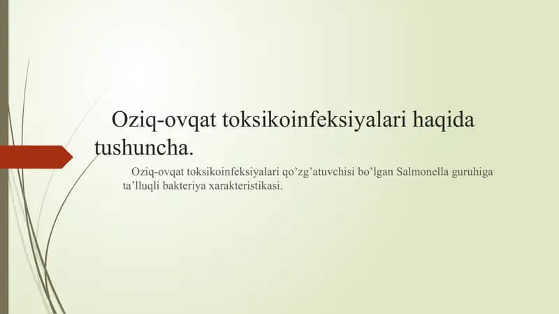 Oziq-ovqat toksikoinfeksiyalari