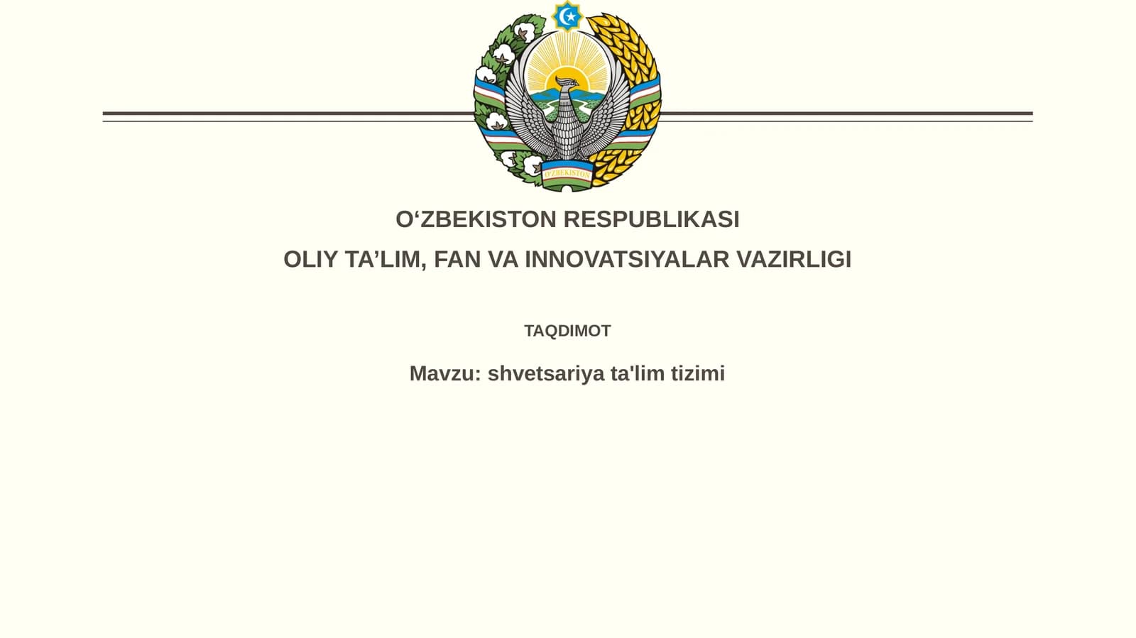 Shveytsariya ta'lim tizimi
