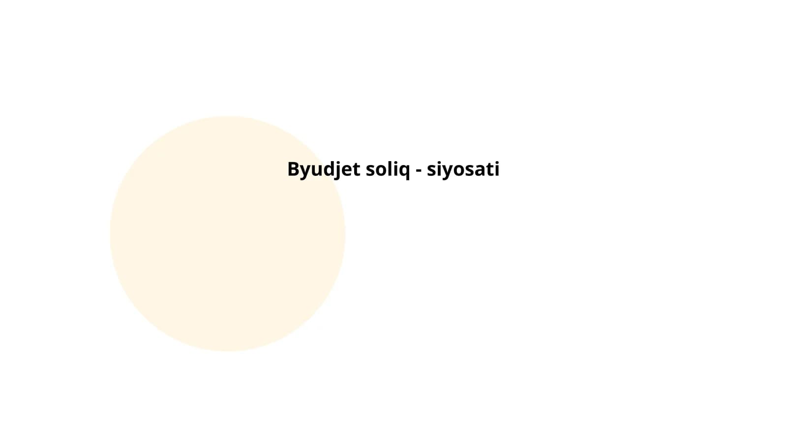 Byudjet va soliq siyosati asoslari