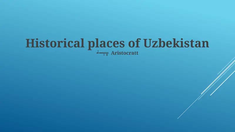 Historical places of Uzbekistan