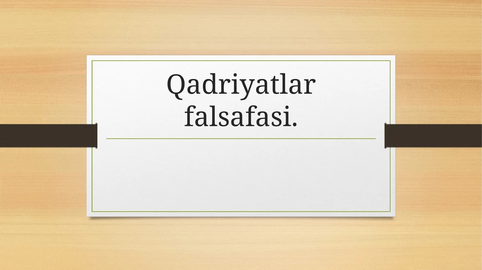 Qadriyatlar falsafasi