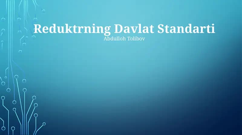 Reduktrning Davlat Standarti