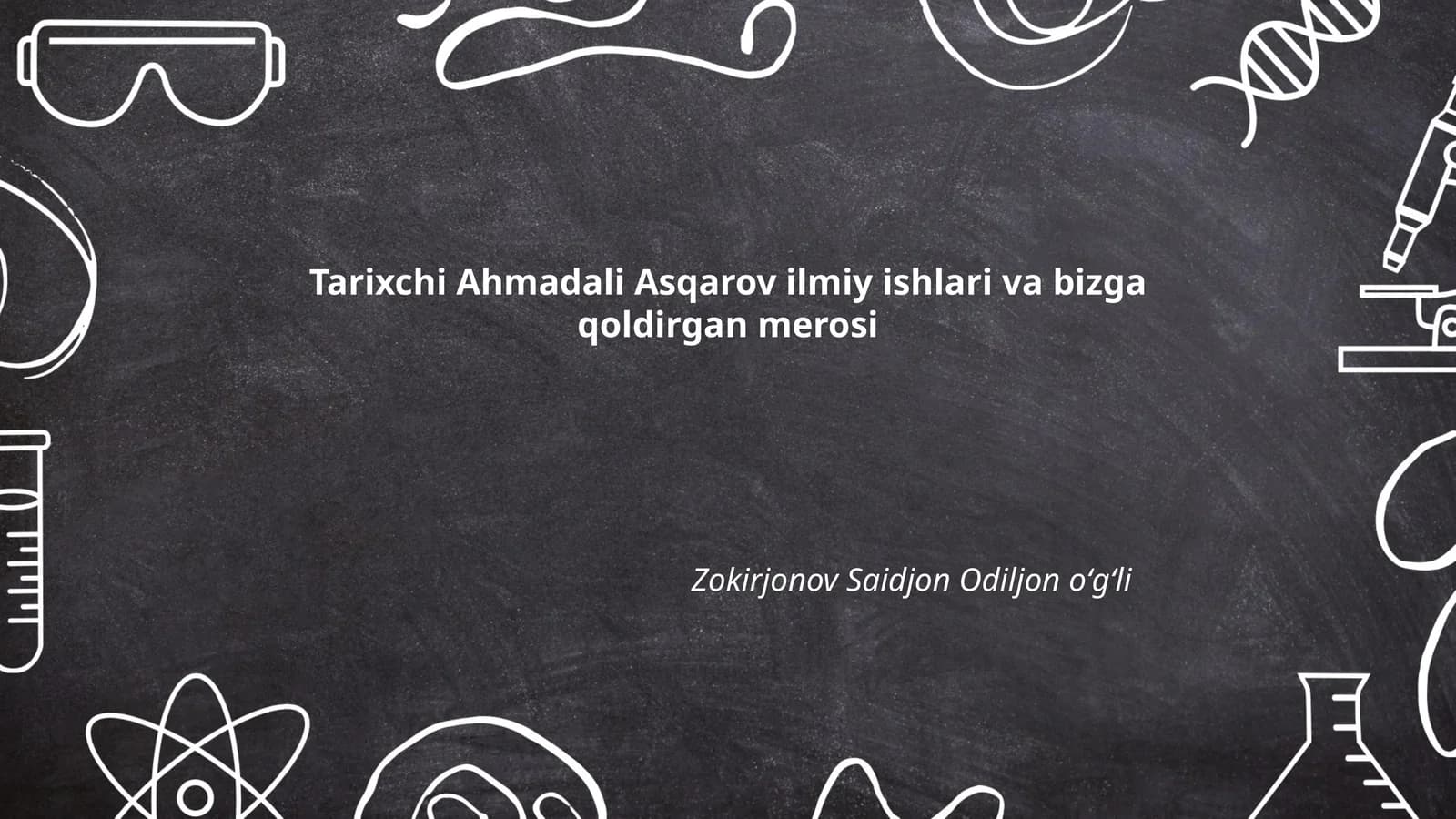 Ahmadali Asqarovning Ilmiy Ishlari
