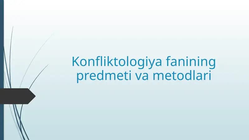 Konfliktologiya