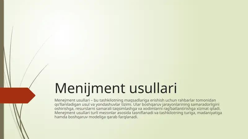 Menijment usullari