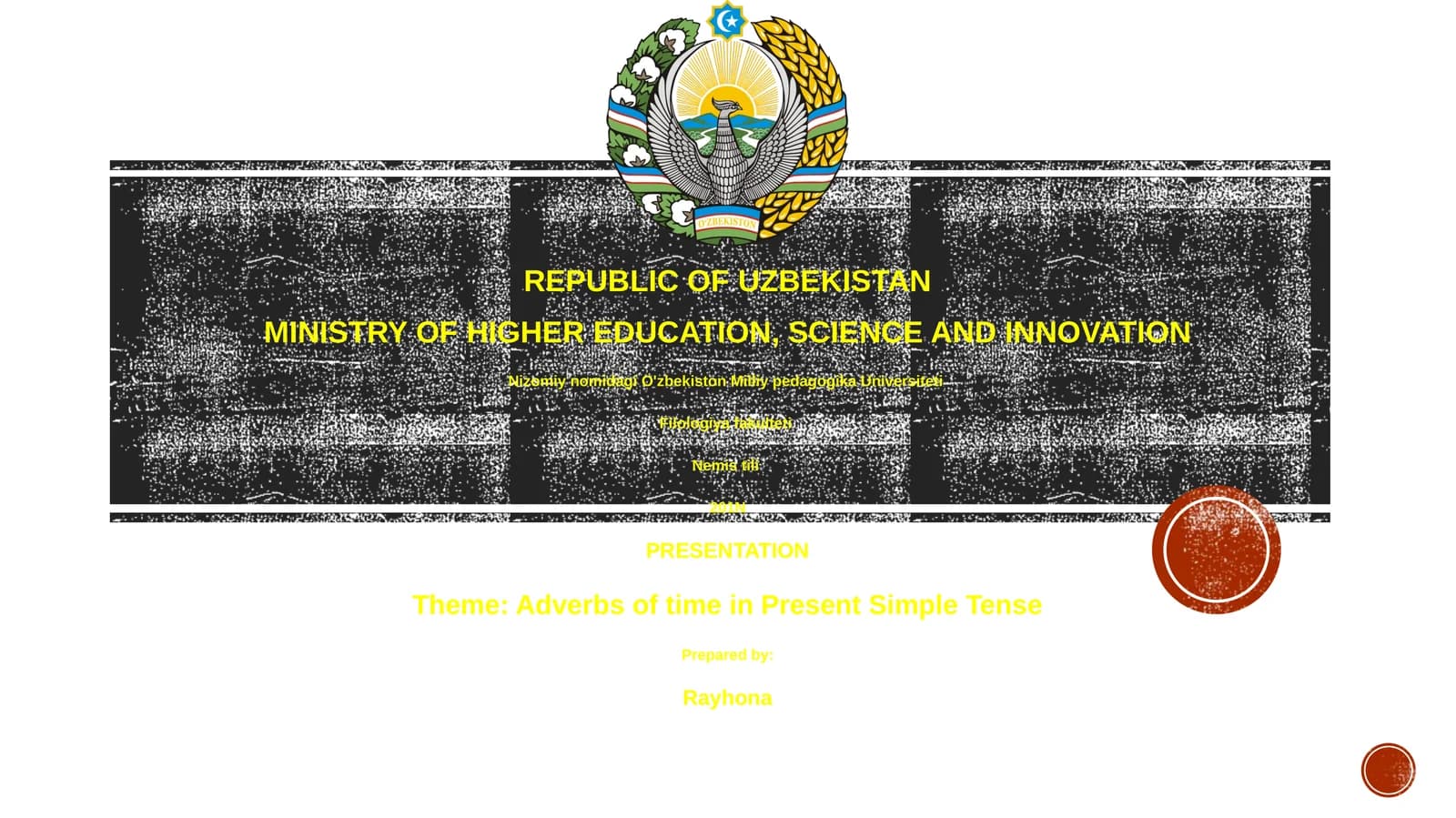 Adverbs of time in Present Simple Tense