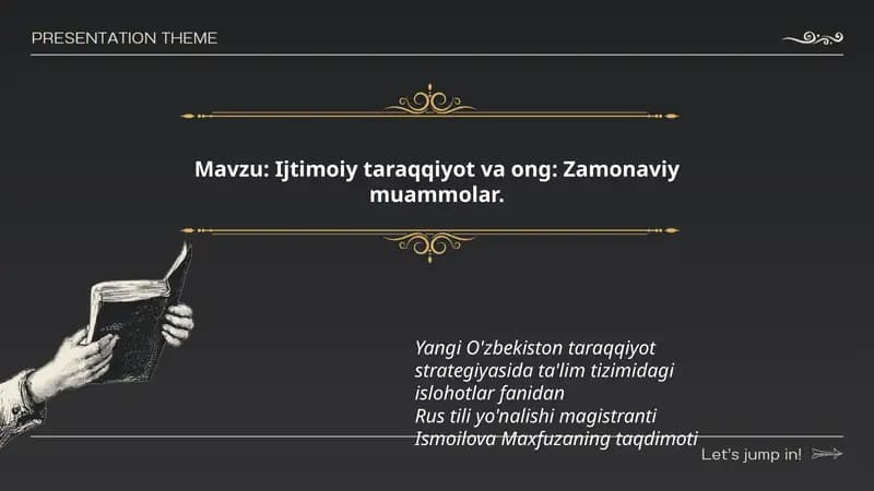 Ismoilova Maxfuzaning taqdimoti