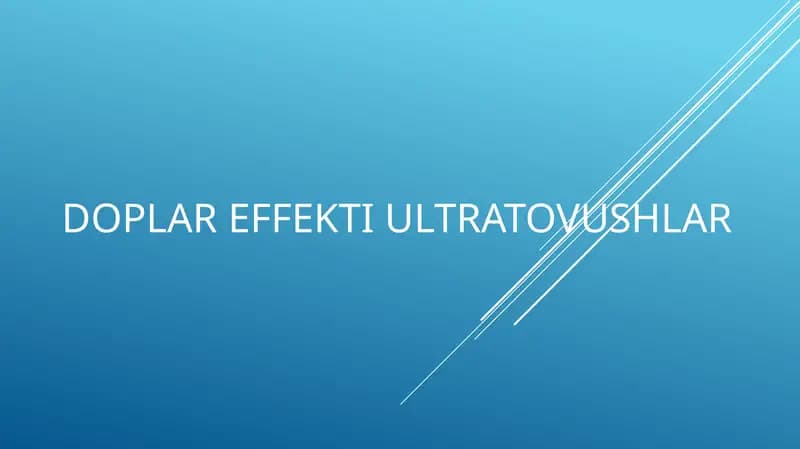 Doplareffektiultratovushlar