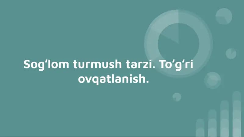 Sogʻlom turmush tarzi