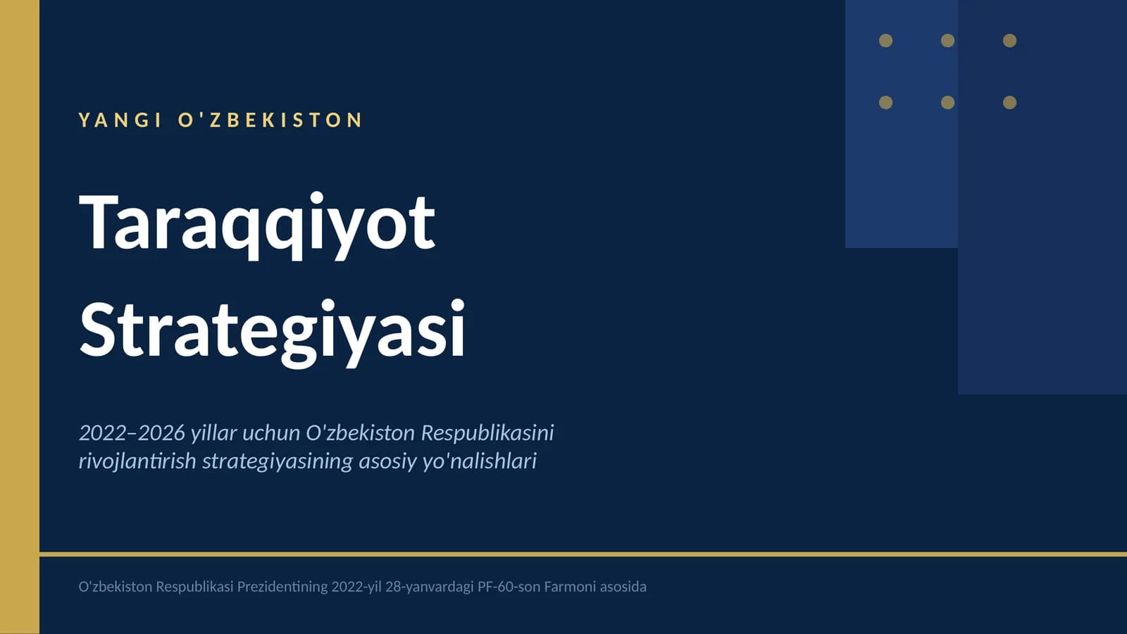 Yangi Oʻzbekiston Taraqqiyot strategiyasi