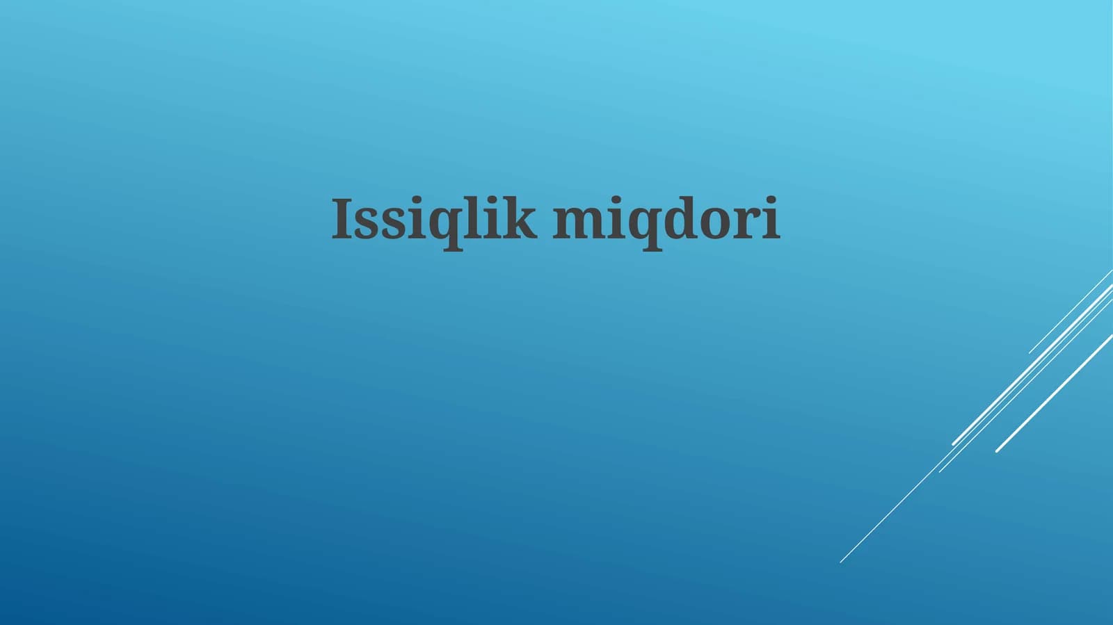 Issiqlikmiqdori