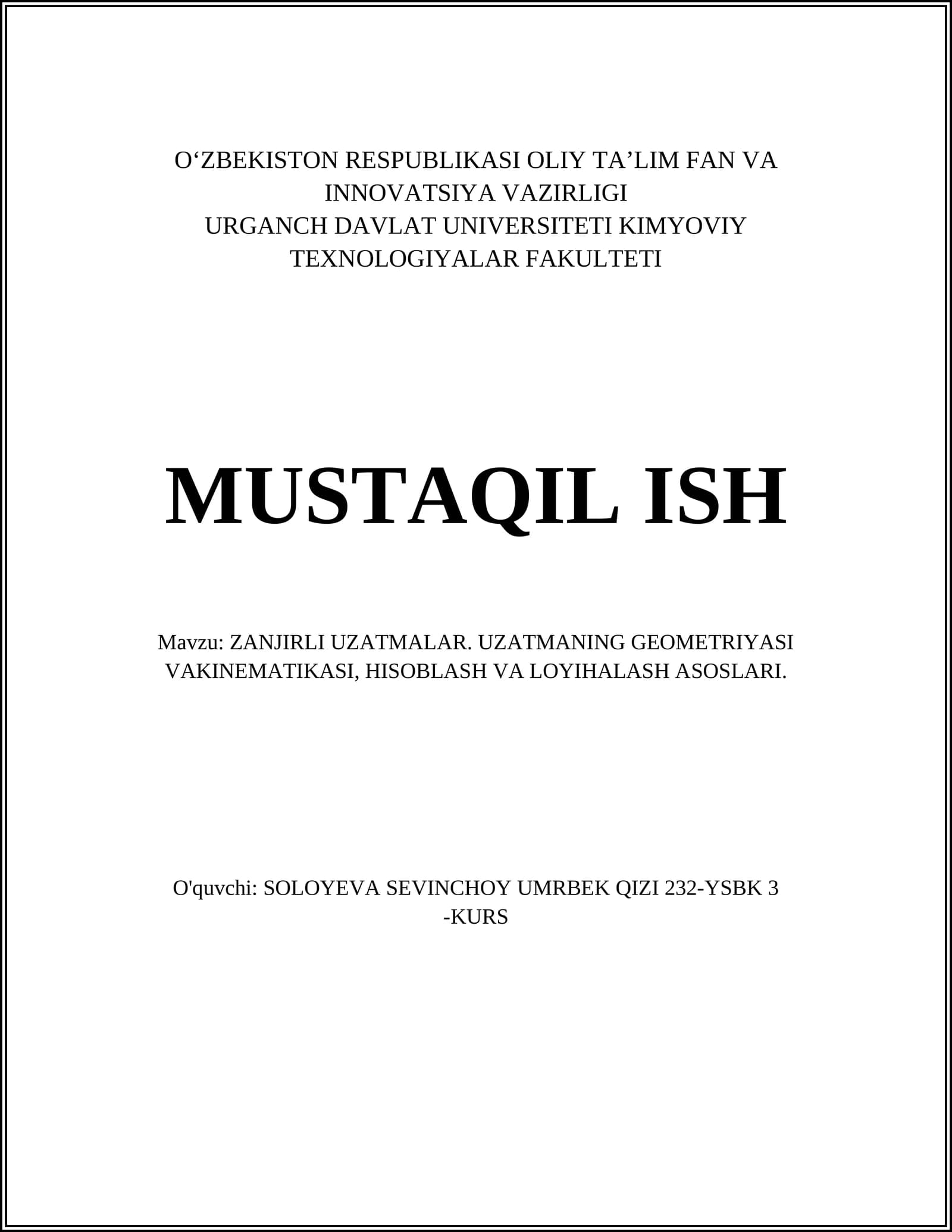 Zanjirli Uzatmalar