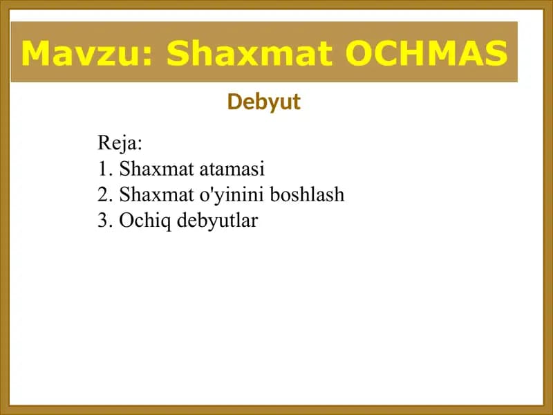Shaxmat OCHMAS
