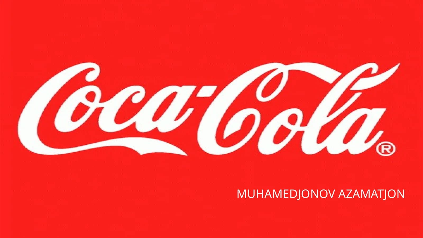 Iqtisodiyotni Strategiyalash (Coca Cola)