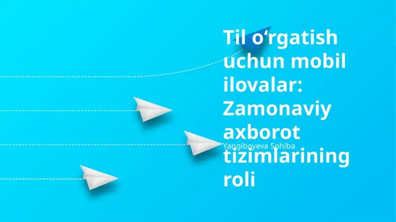 Mobil ilovalar Ta'limda