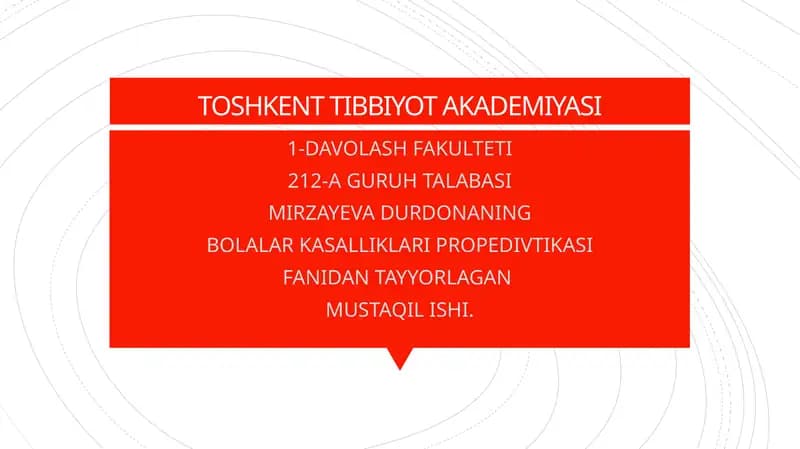 Bolalar kasalliklari propedevtikasi