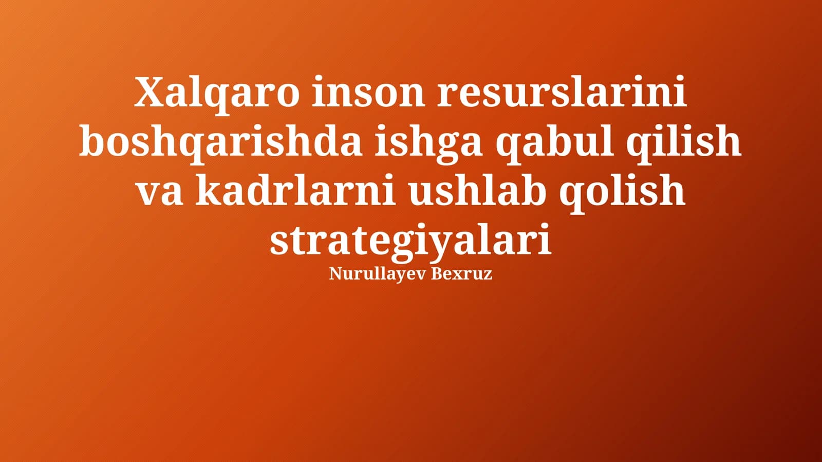 Global ishchi kuchi tendentsiyalari