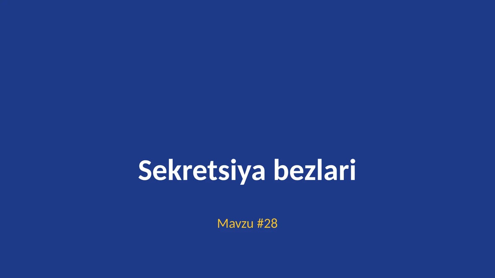 Sekretsiya bezlari