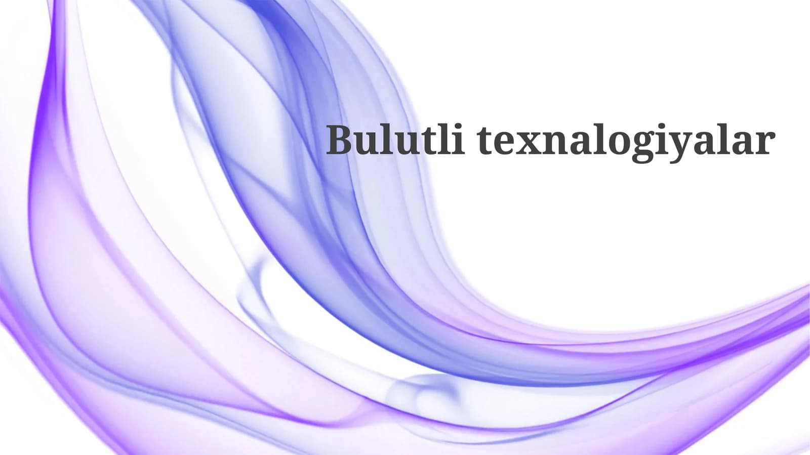 Bulut Texnologiyalari