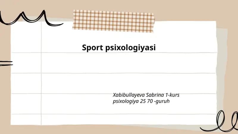 Sport psixologiyasi