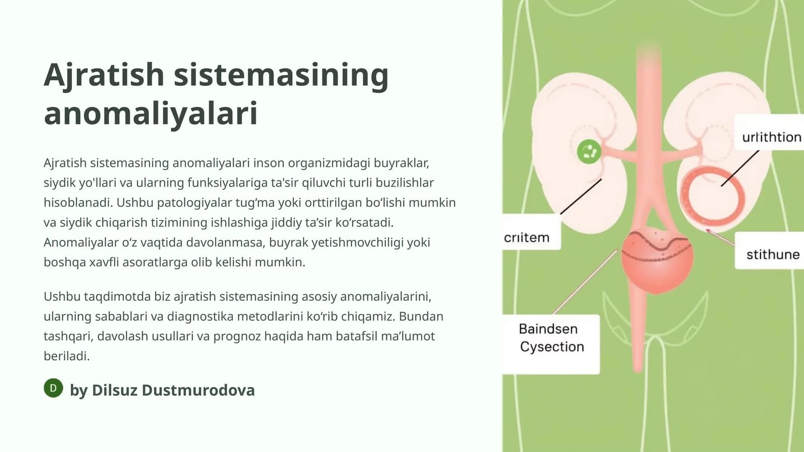 Ajratish sistemasining anomaliyalari
