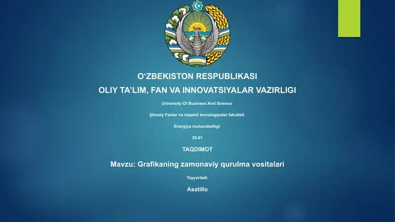 Grafikaning zamonaviy qurulma vositalari