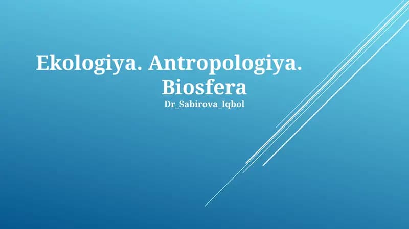 Ekologiya