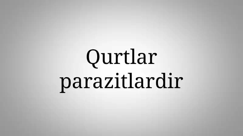 Qurtlar parazitlar