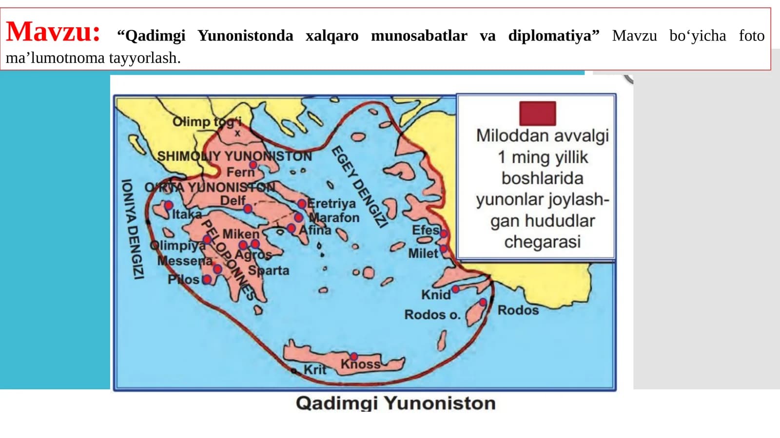Qadimgi Yunonistonda xalqaro munosabatlar va diplomatiya