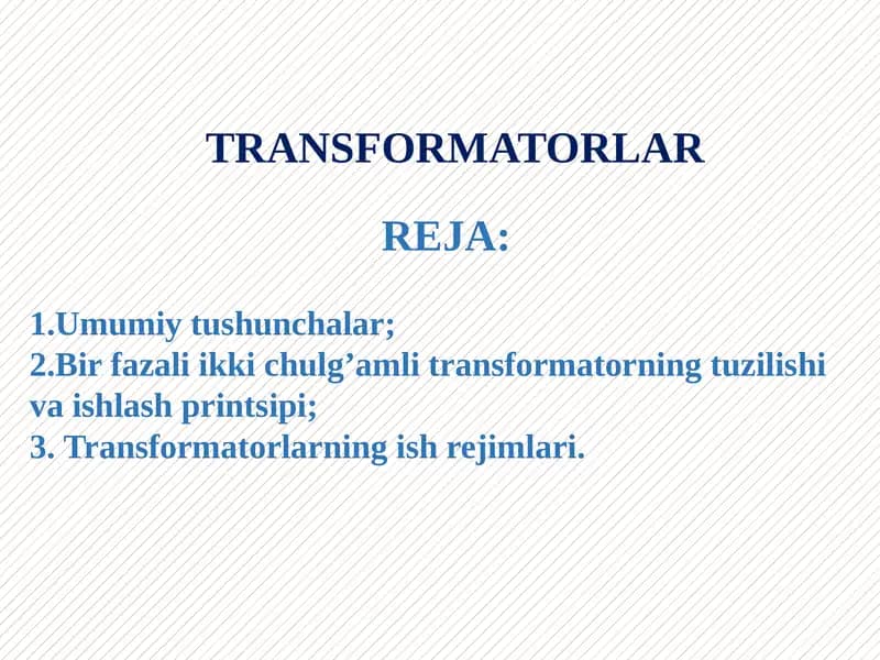 Transformatorlar