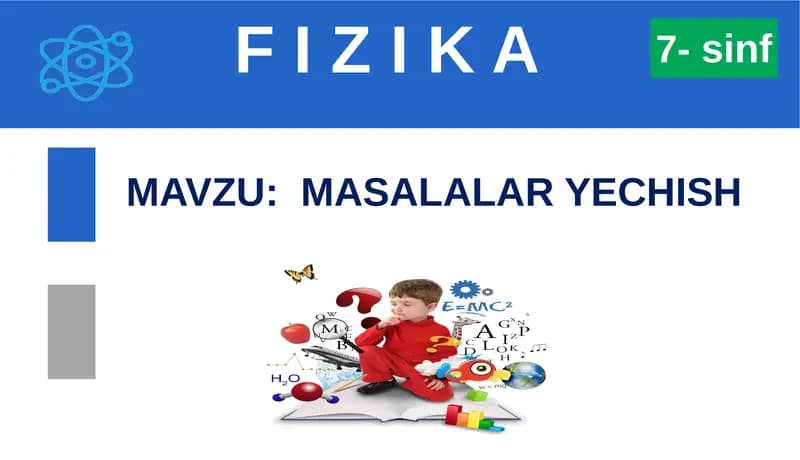 MASALALAR YECHISH