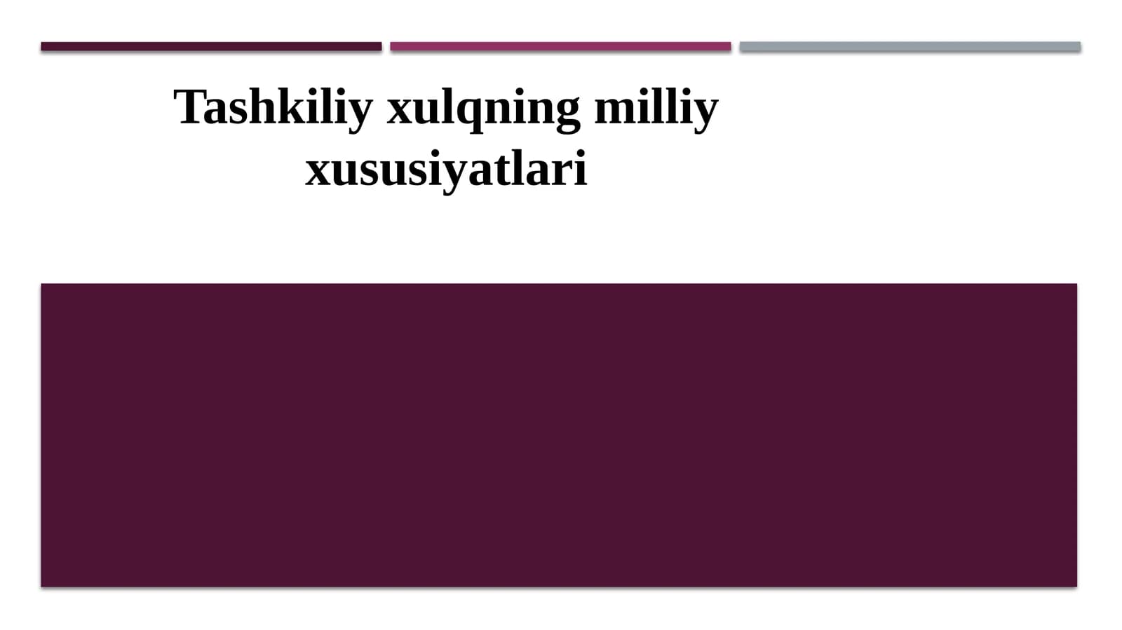 Tashkiliy xulqning milliy xususiyatlari
