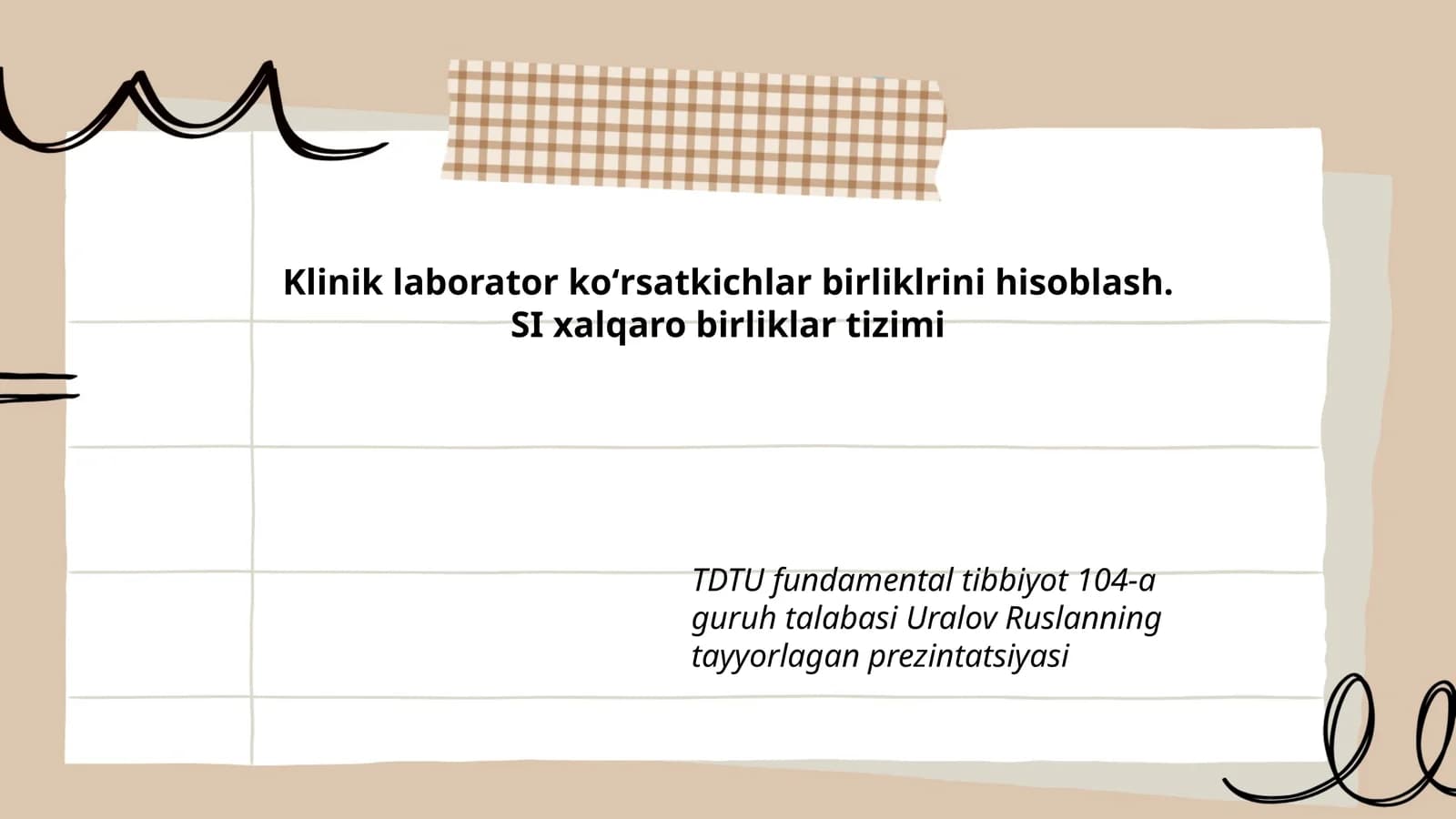 SI xalqaro birliklar tizimi